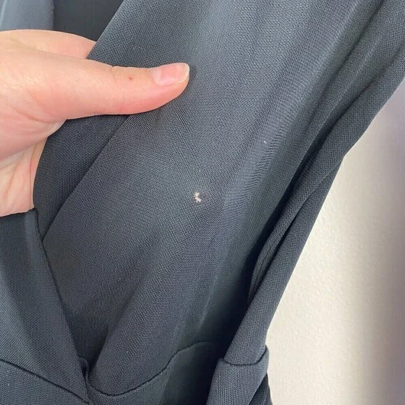 DVF Diane von Furstenberg JEWEL Shadow Blue Black Silk Combo Wrap Dress Size 0 - Picture 5 of 13